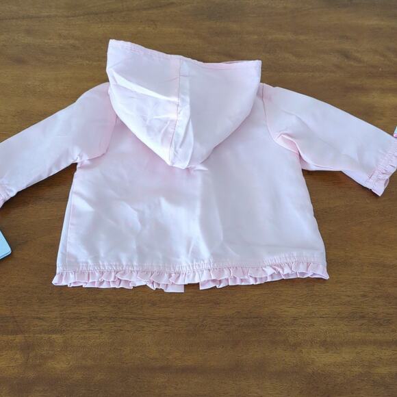 Disney Minnie mouse embroidered pink/flowers baby hooded Jacket 3/6M New - Picture 7 of 7
